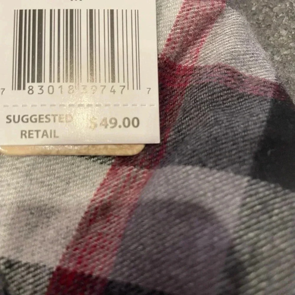 North River Outfitters Western Quilted Heather Grey Red Vest Sz M - Picture 9 of 10